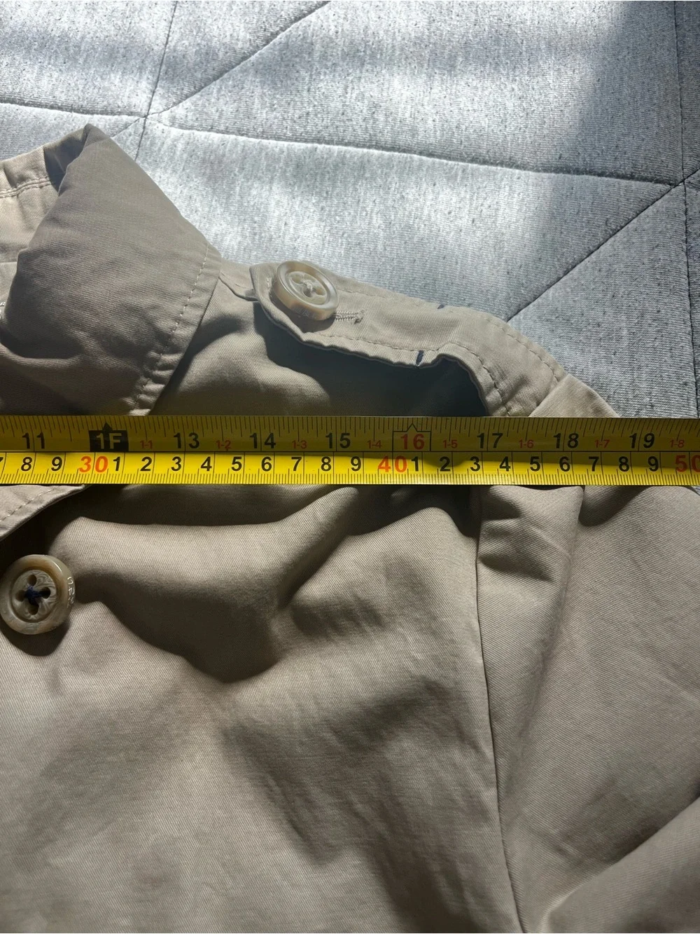 Superdry Double-Breasted Trench Coat in Beige/khaki
